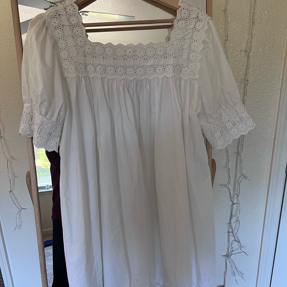 Doen White Eyelet Mini Dress - Picture 5 of 6